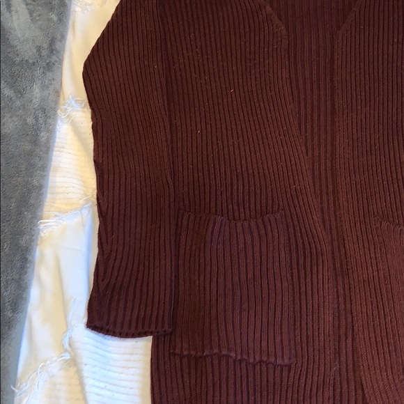 Wine Maxi Cardigan - Picture 2 of 2